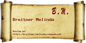 Breitner Melinda névjegykártya